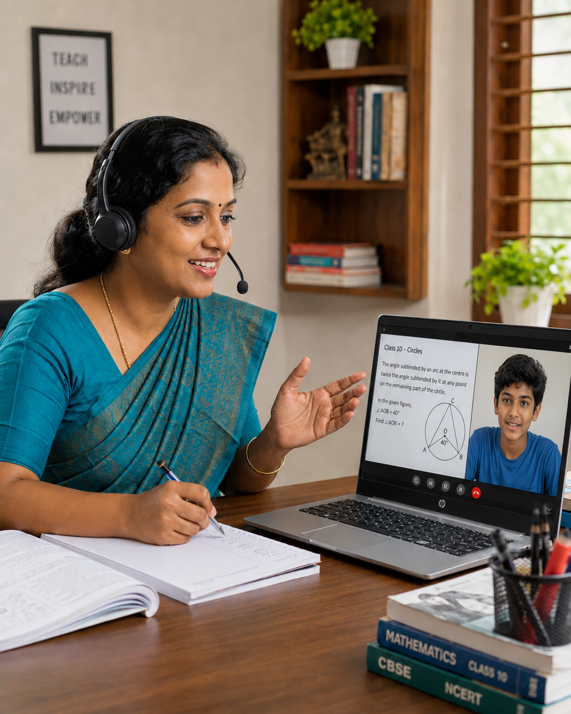 Expert mentor teaching online class